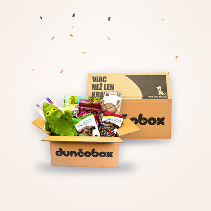 Narodeninový DunčoBox – otvorený a zatvorený box